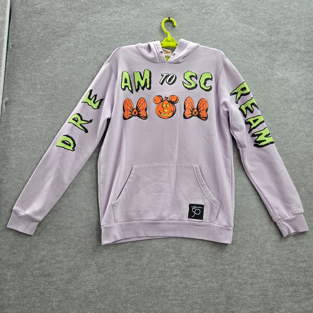 Walt Disney World Men Sweatshirt S‎ Pink Hoodie 50th Anniversary Dream To Scream